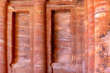Petra, Jordan Colored Triclinium interior in the ancient city