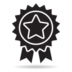seal with star symbol, vector illustration 