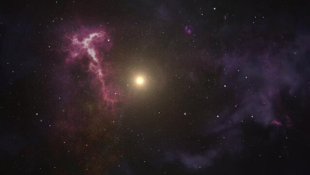 nebula and bright stars in the dark universe