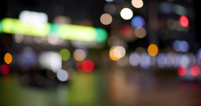 Bokeh view of the city at night
