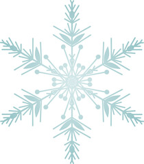 Naklejka premium Snowflake Crystal in Winter