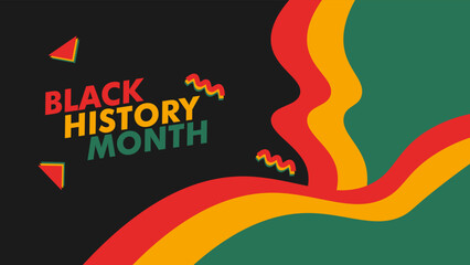 Black history month design banner, poster or social media post