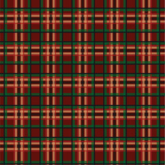 Seamless pattern of scottish tartan plaid, check fabric texture. Flat backdrop of striped textile print.