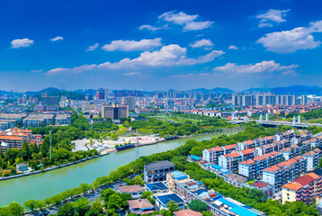The urban landscape of Yuyao City, Zhejiang Province, China