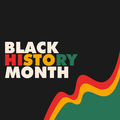 Black history month design banner, poster or social media post