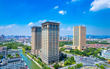 Obraz premium The urban landscape of Yuyao City, Zhejiang Province, China