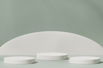 Scene with a podium for product presentation, 3d rendering