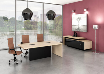 3d rendering office interior design inspiration