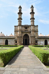 Jami Masjid Façade with intricate carvings in stone, built by Sultan Mahmud Begada in 1509,...