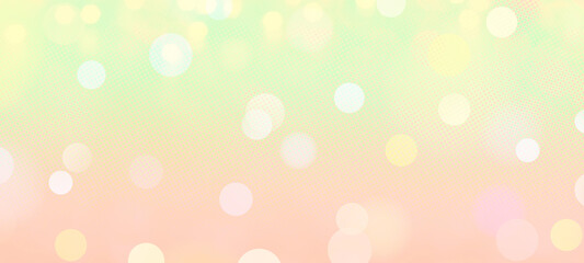 Yellow, holiday bokeh background - Panorama, widescreen