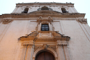 baroque church (santa chiara) in noto in sicily (italy)