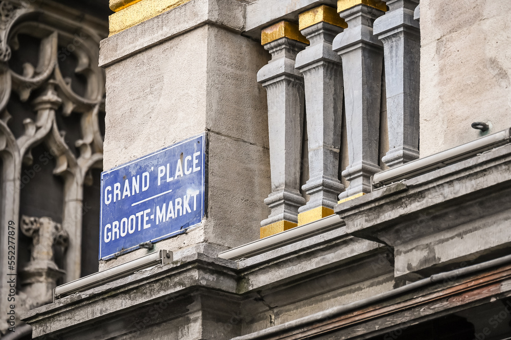 Canvas Prints belgique bruxelles signalisation nom rue centre ville grand place