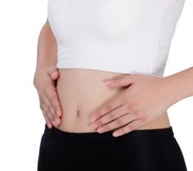 Asian young healthy Fitness woman exercises warm up and turn back side