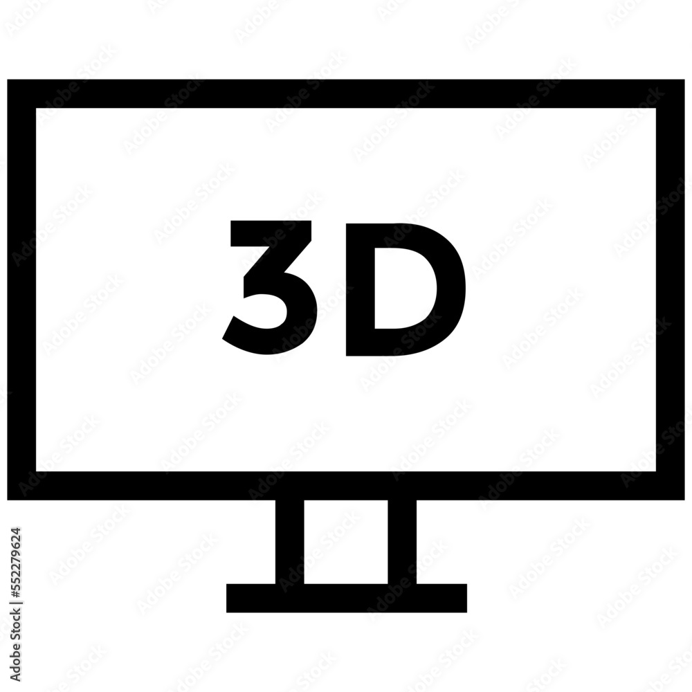 Sticker 3d screen