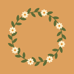 Vector design frame with flowers illustration