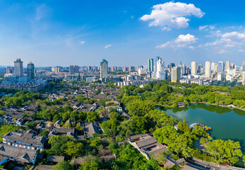 Obraz premium Urban Environment of Yuehu Park, Ningbo City, Zhejiang Province, China