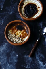 Rice pudding sutlac ,Turkish traditional dessert