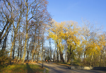  Mariinsky park in autumn in Kyiv, Ukraine	
