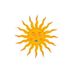 Naklejka premium Vector illustration set of moon phases. Different stages of moonlight activity in vintage engraving style. branches of plants and flowers. sacred isoteric geometry