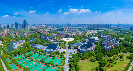 Aerial Scenery of Zhejiang Wanli University, China