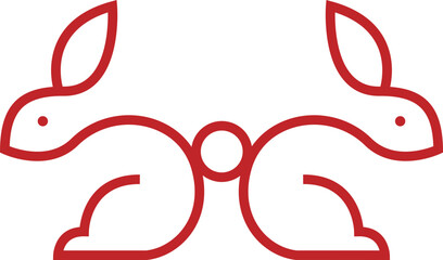 Chinese New Year 2023 with rabbit cartoon