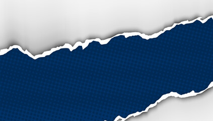 Pop art comic background with torn paper effect and dot halftone. Cartoon Vector Illustration