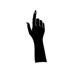 Touch hand gesture silhouette. Vector illustration