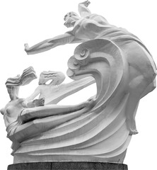 Isolated PNG cutout of a statue on a transparent background, ideal for photobashing,...