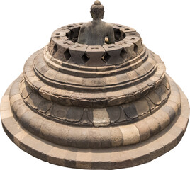 Isolated PNG cutout of a statue on a transparent background, ideal for photobashing,...