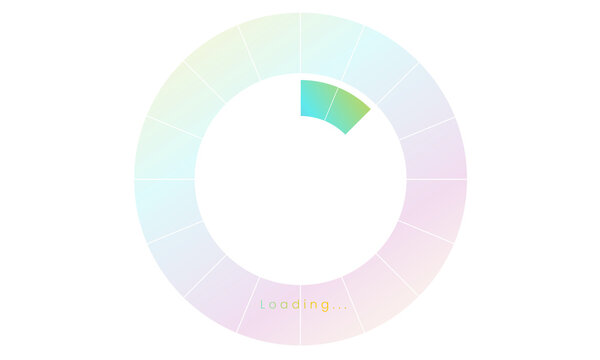 20 percent loading user interface, A Futuristic loading icon, colorful loading tap menu UI, use for Download progress, web design template, interface uploading design.