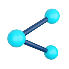 Share symbol. 3D rendering.