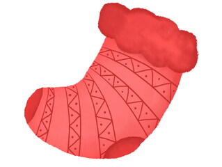 red sock illustration 