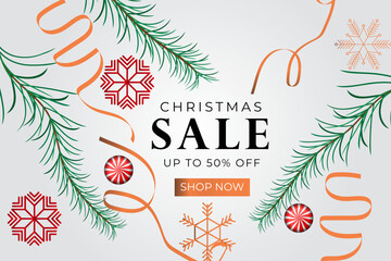 Merry Christmas & Happy New Year Editable Illustration Design Template Vector Background. Christmas & New Year Social Media Post/Banner Design For Sale Concept.