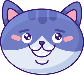Kitty happiness positive emoji smiling vector