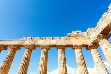 Selinunte, Ruins of the temple of Hera (Temple E), Sicily, Italy, Europe