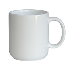 Blank white mug 3d rendering