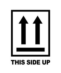 This side up symbol in frame isolated PNG