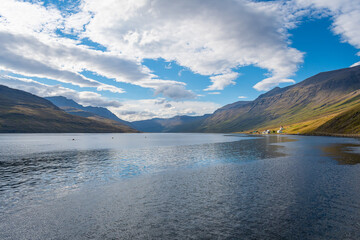 Obraz premium Landscape of the East Fjords (Iceland)