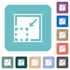 Minimize element solid rounded square flat icons