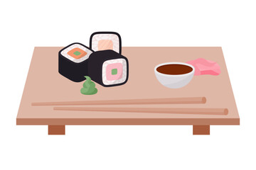 vector illustration of asian food