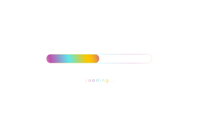 50 percent rainbow loading bar, luplouad user interface, colorful Futuristic loading symbol, a loading tap menu UI, use for Download progress, web design template, interface uploading design.