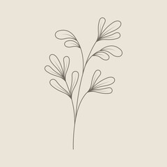 Leaves & Flowers Line Doodle