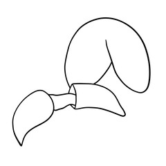 Doodle Chinese fortune cookies. Cookies with empty blank