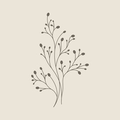 Leaves & Flowers Line Doodle