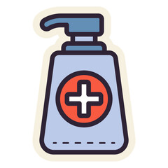 Hand sanitizer sticker