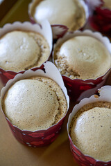 A Stack of Freshly Baked Coffee Flavored Cupcakes