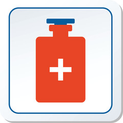Obraz premium Medicine Bottle Icon Vector Graphic