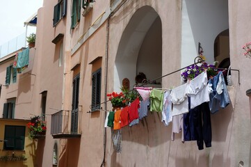 immeuble sur l’île de Procida, Italie