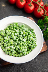 green pea frozen vegetable fresh snack healthy meal food on the table copy space food background rustic top view 