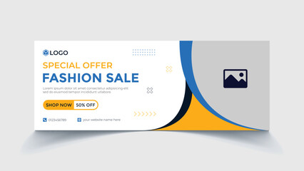Fashion sale facebook and web banner template